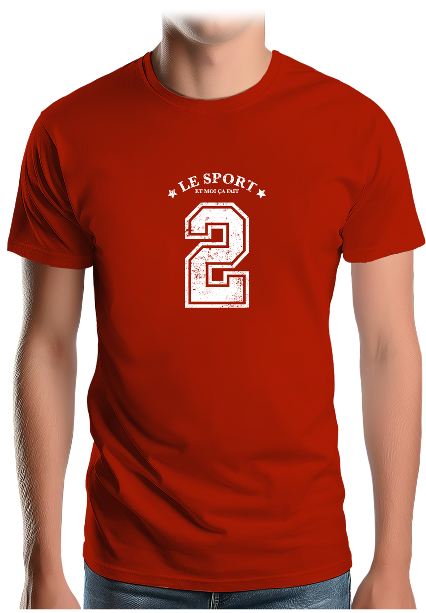 T-Shirt Homme Le sport et moi ça fait 2