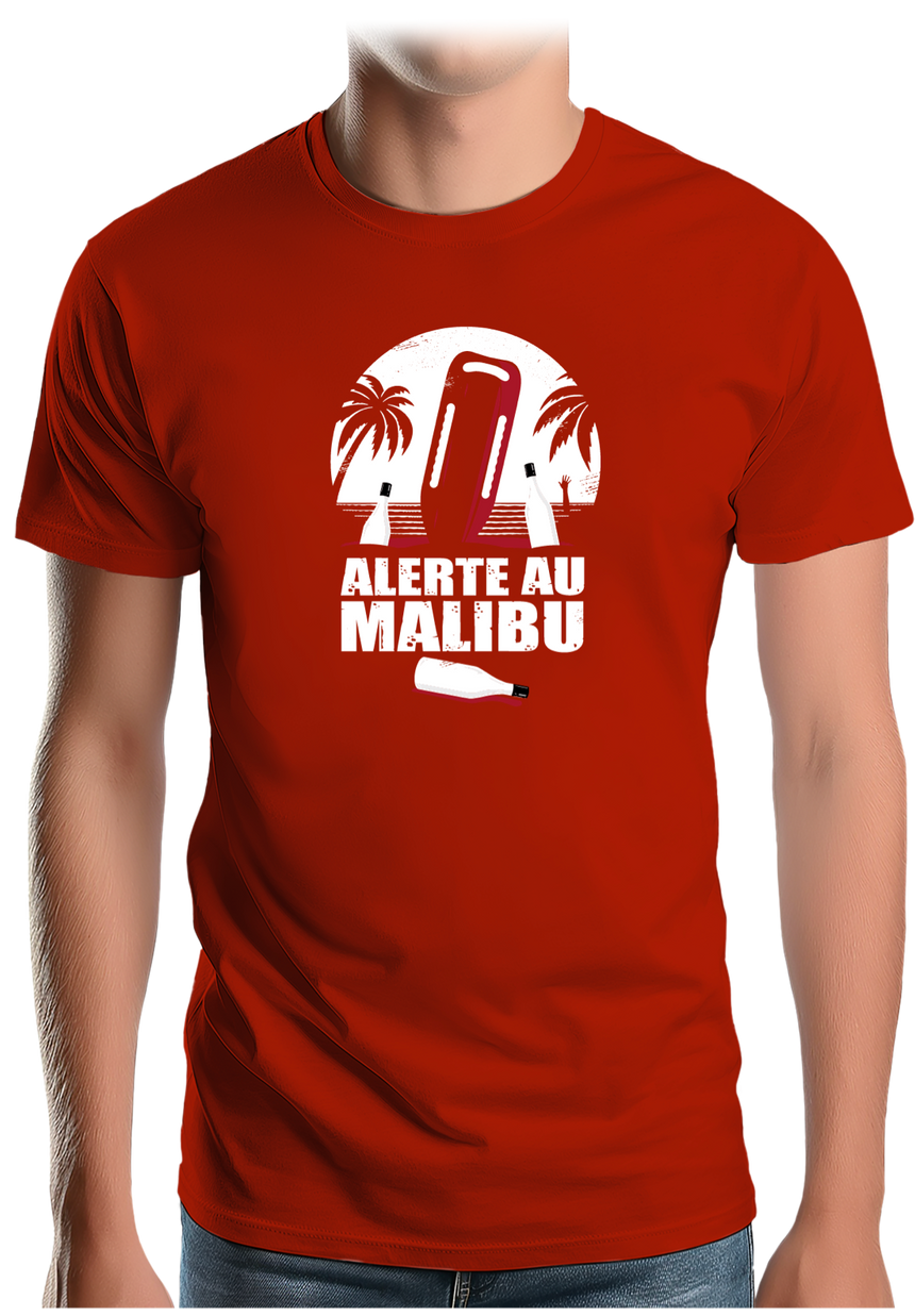 T-Shirt Homme Alerte au Malibu