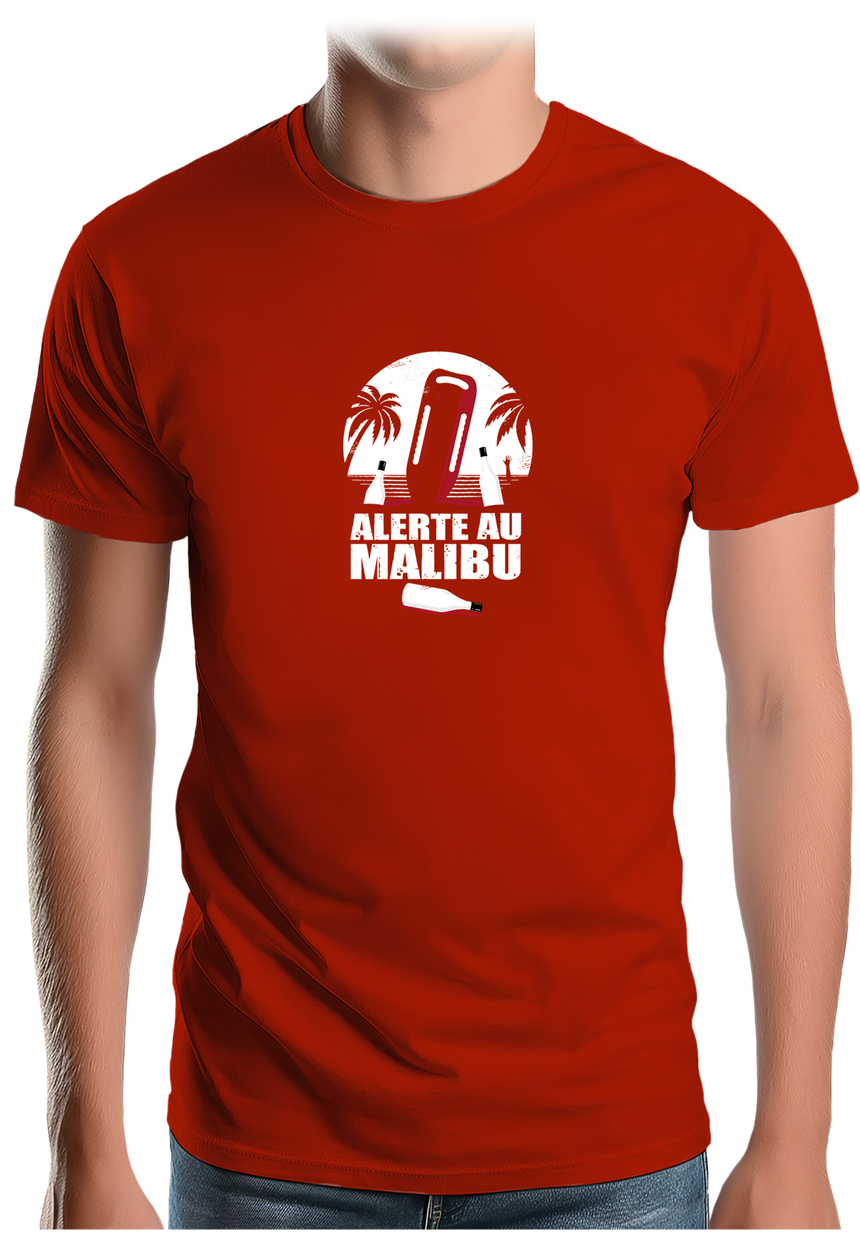 T-Shirt Homme Alerte au Malibu
