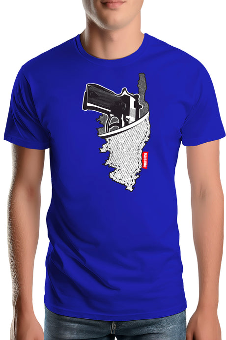 T-Shirt Homme Holster carte de la corse