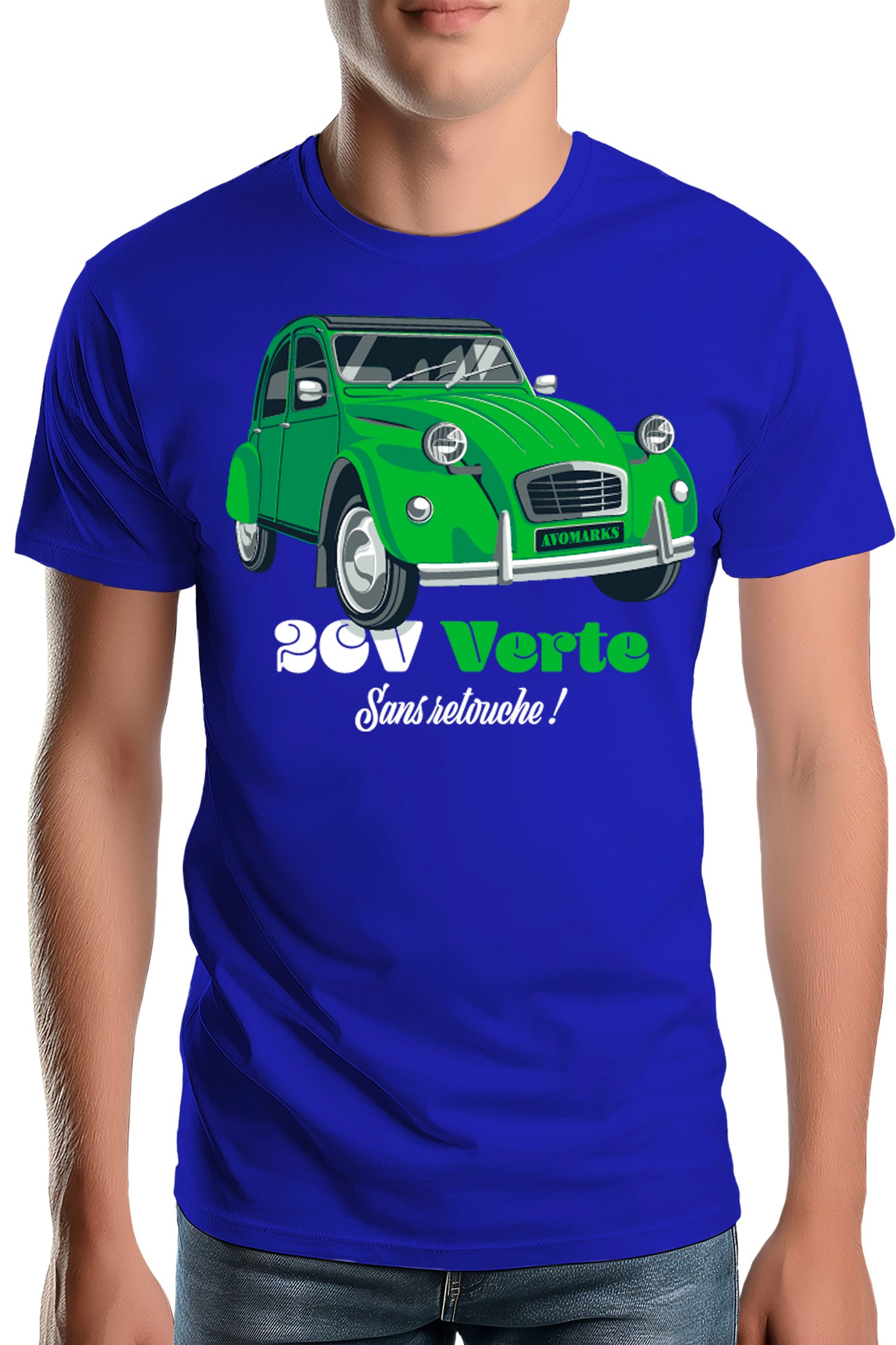 T-Shirt Homme Deuch verte sans retouche