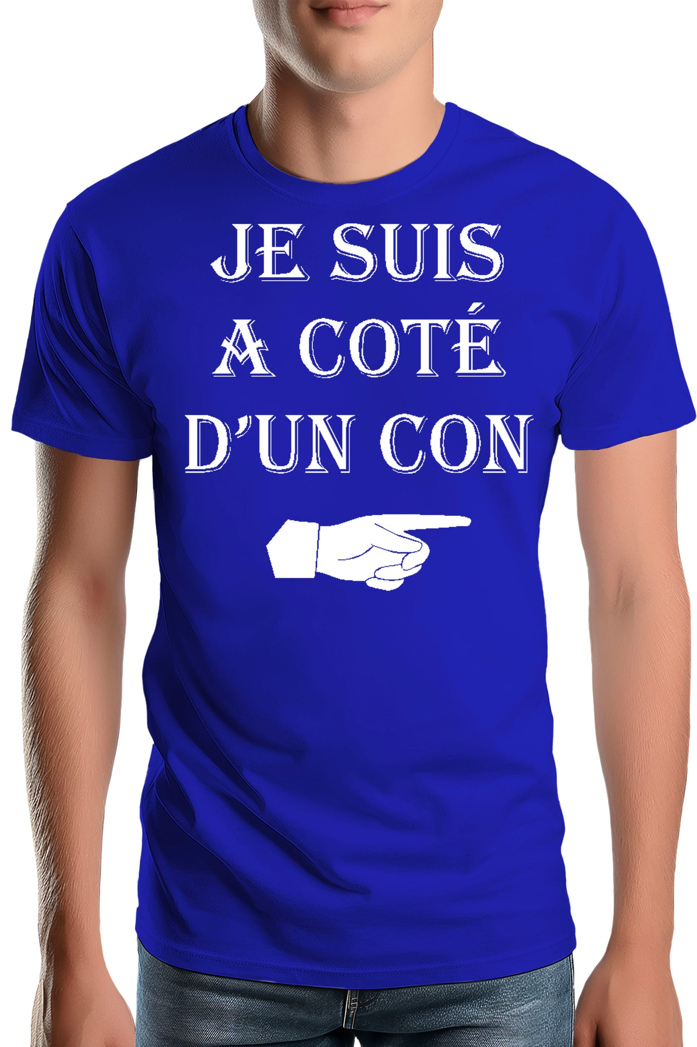 T-Shirt Homme Je suis à coté d'un con
