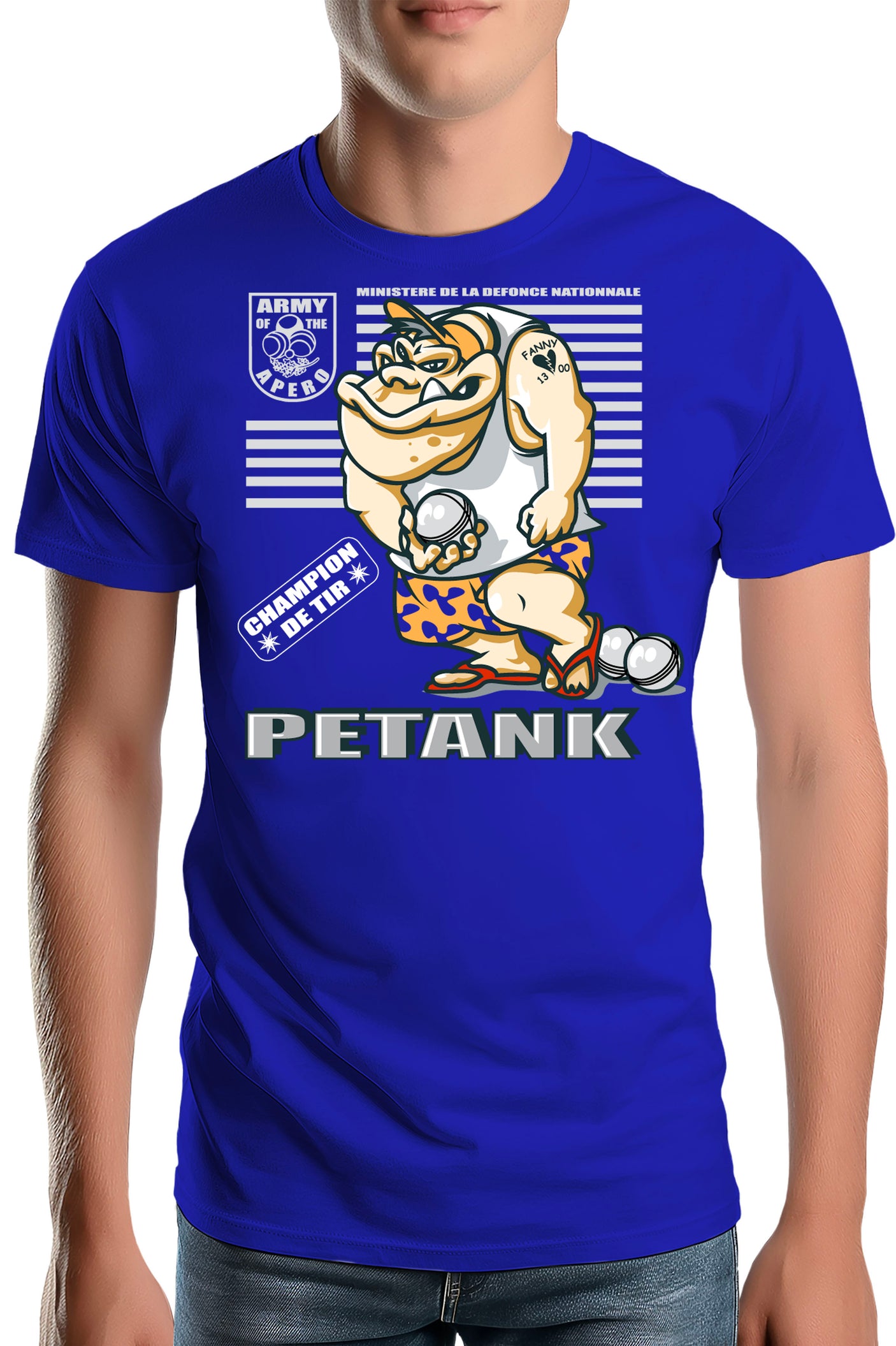 T-Shirt Homme Petank pour les costauds