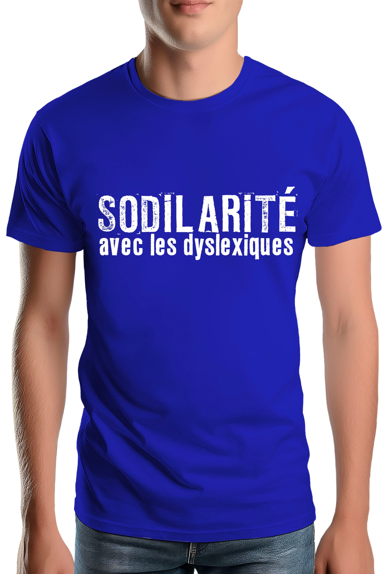 T-Shirt Homme Sodilarité avec les dyslexiques