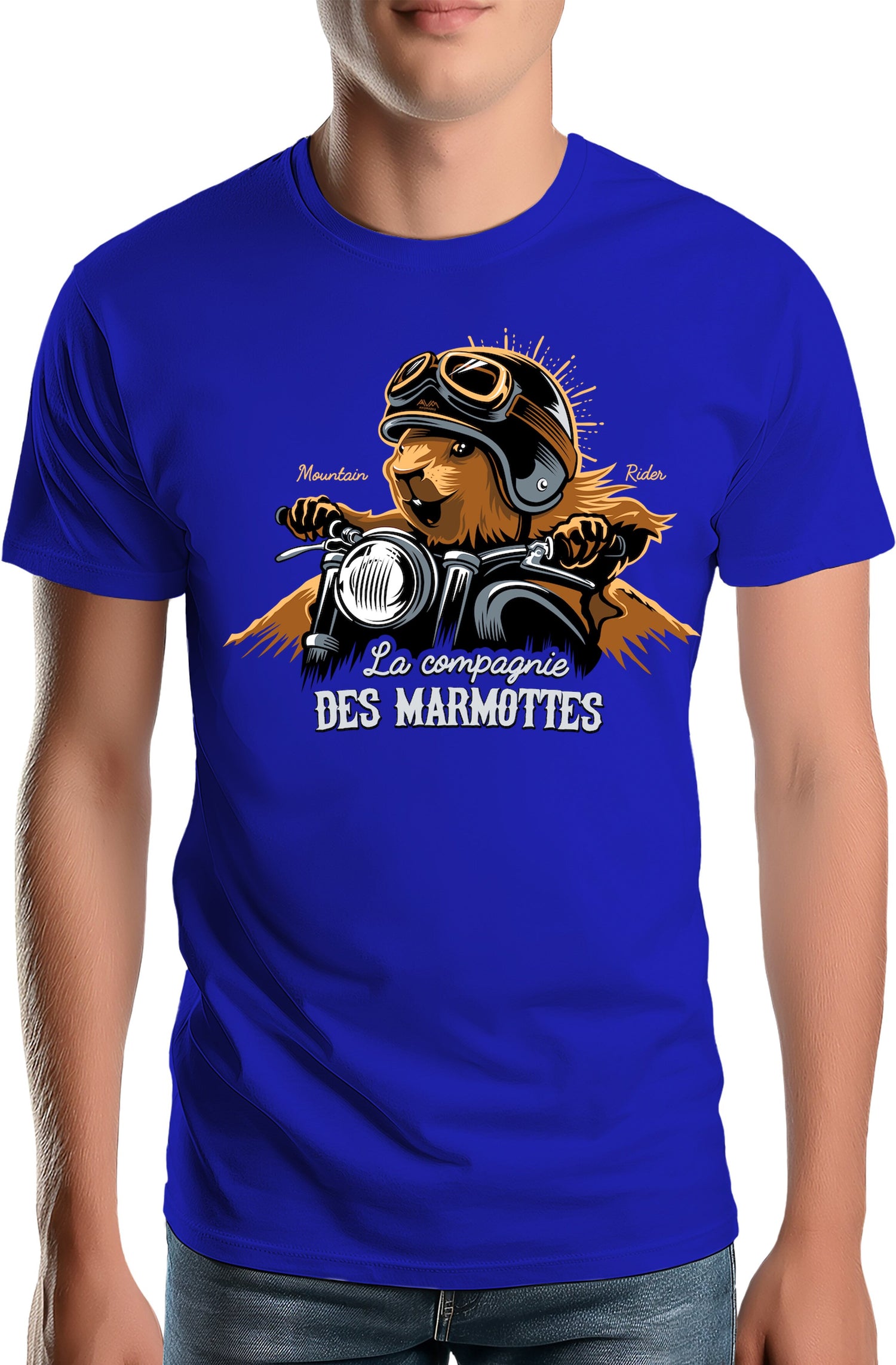 T-Shirt Homme Compagnie des Marmottes en Moto