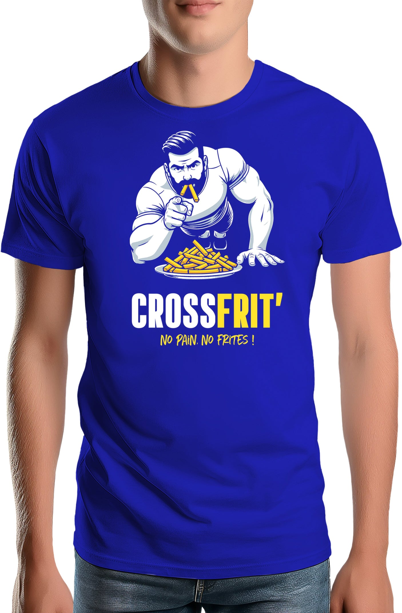 T-Shirt Homme Crossfrites No Pain No Frites