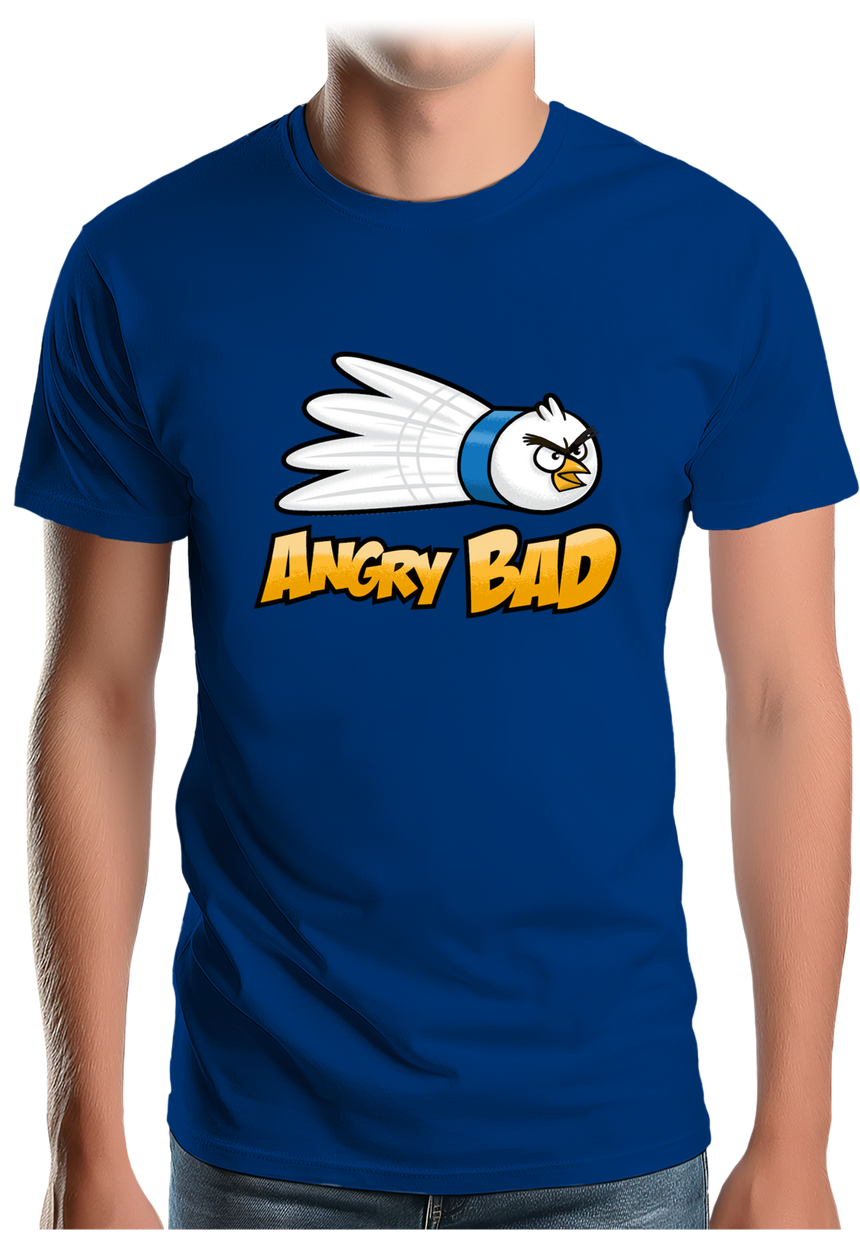 T-Shirt Homme Badminton Angry Bad, objectif tout détruire