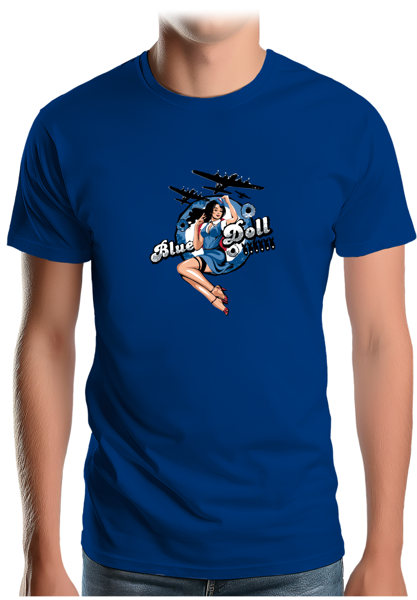 T-Shirt Homme Pin Up Avec Avion