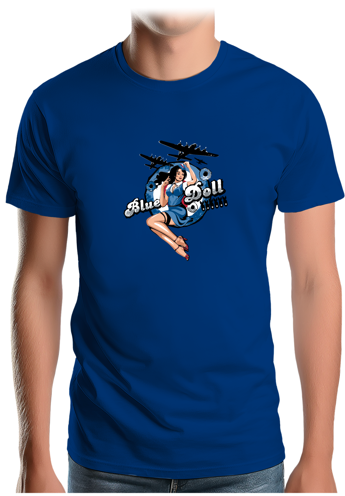 T-Shirt Homme Pin Up Avec Avion