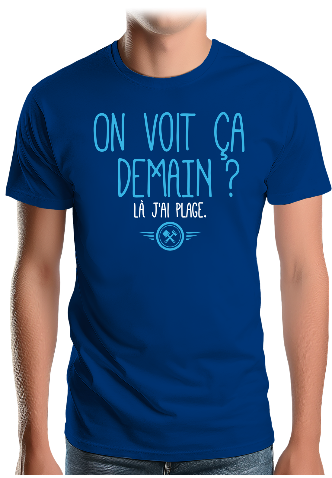 T-Shirt Homme On voit ça demain ? Là j'ai plage