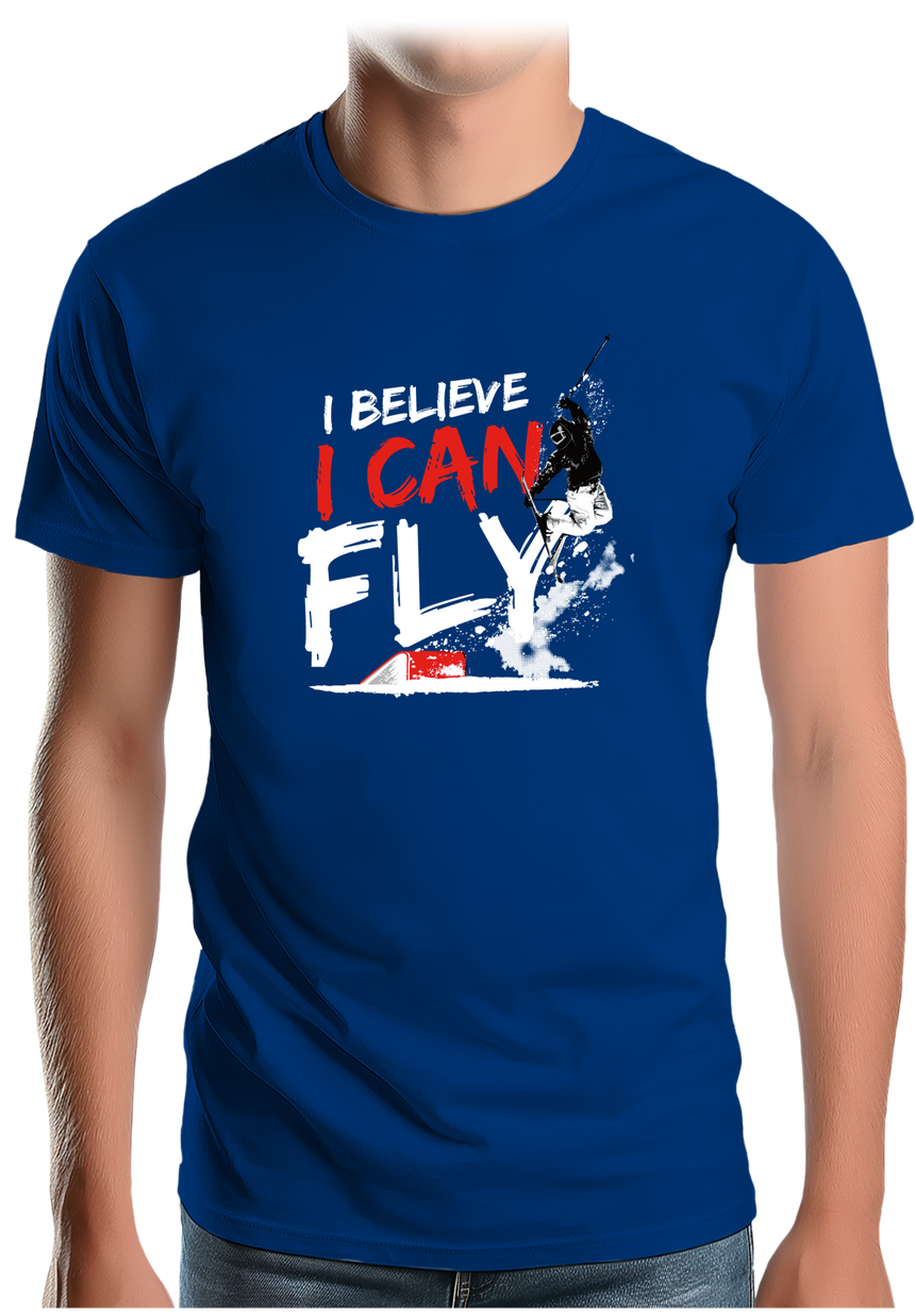 T-Shirt Homme I believe I can fly en ski