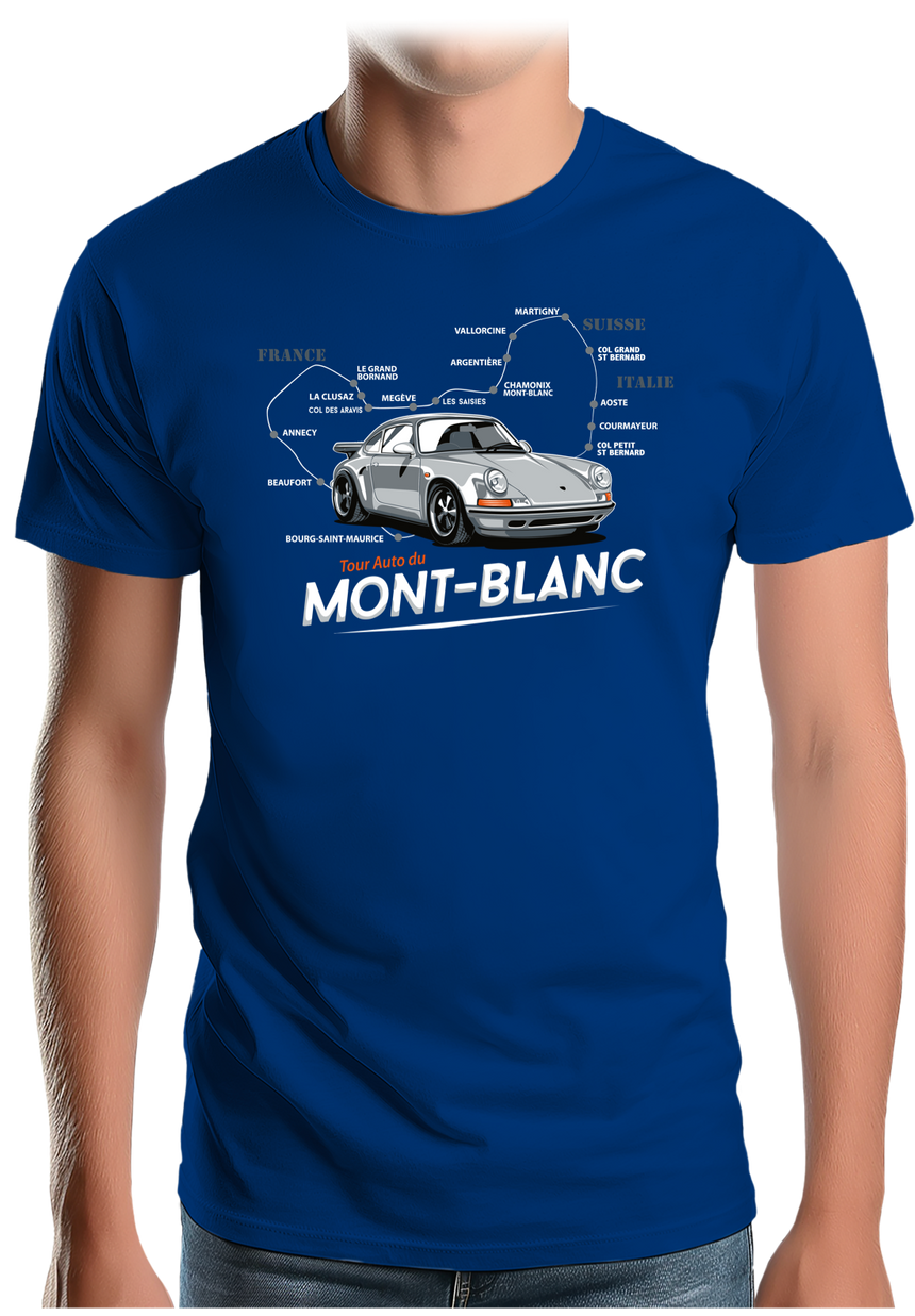 T-Shirt Homme Le Tour du Mont blanc en Voiture Turbo