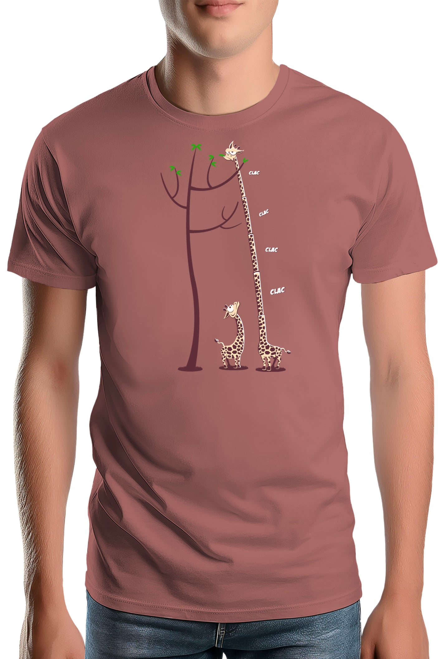T-Shirt Homme Girafe dépliable