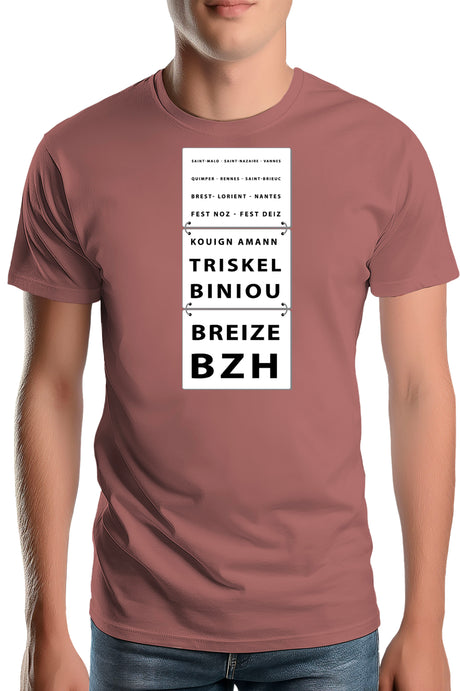 T-Shirt Homme Test acuité visuelle made in Bretagne