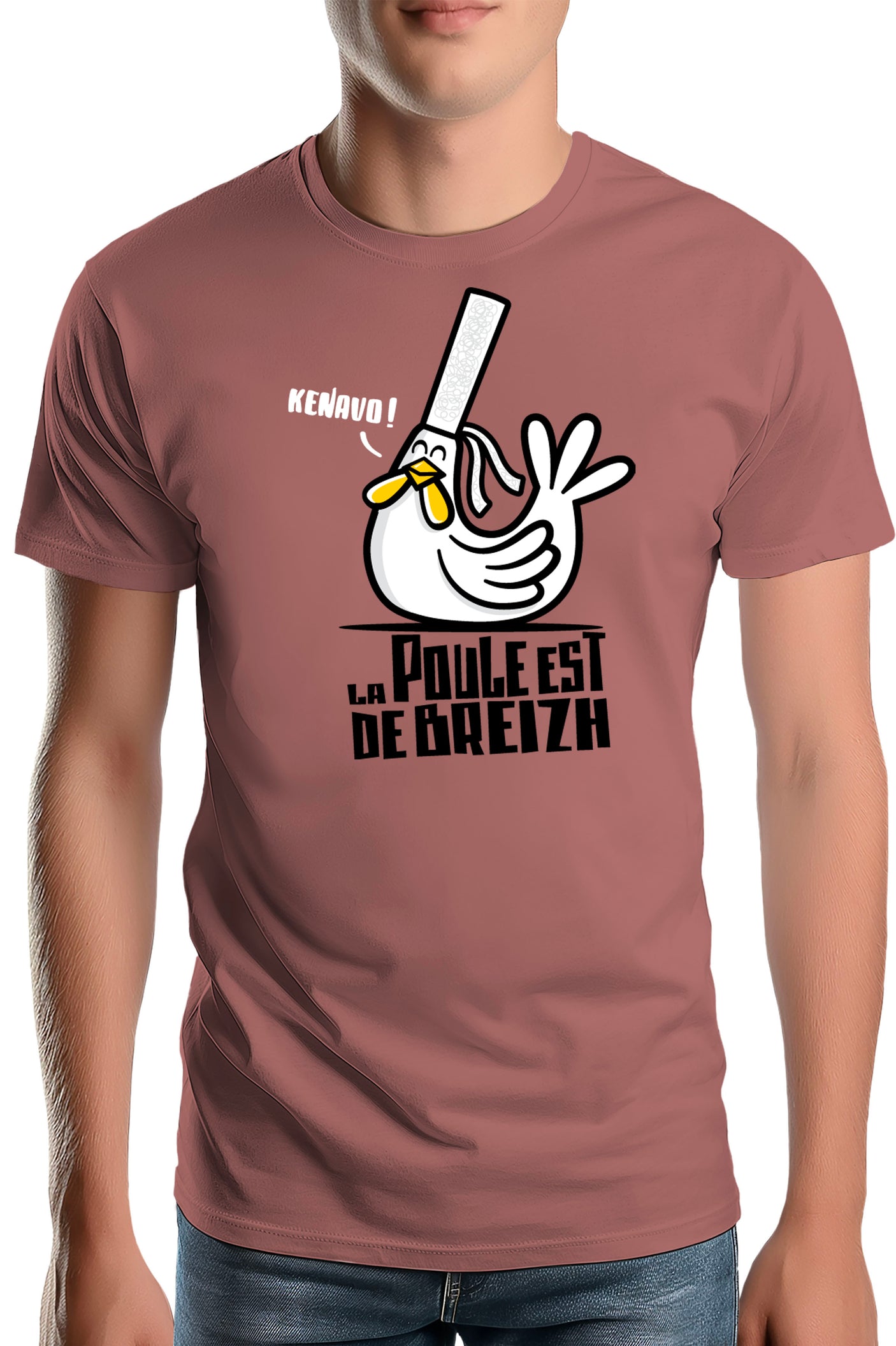T-Shirt Homme La Poule Est De Breizh