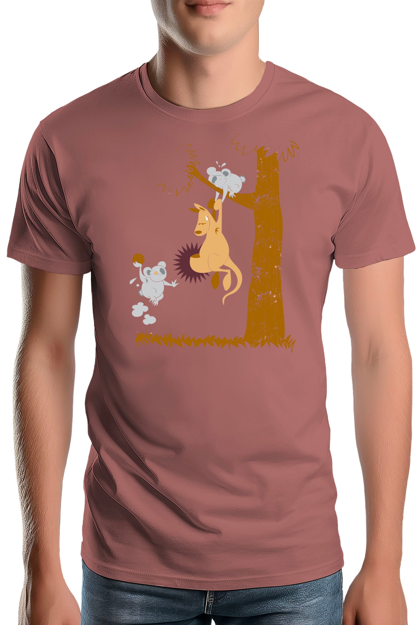 T-Shirt Homme Basket kangourou et koala