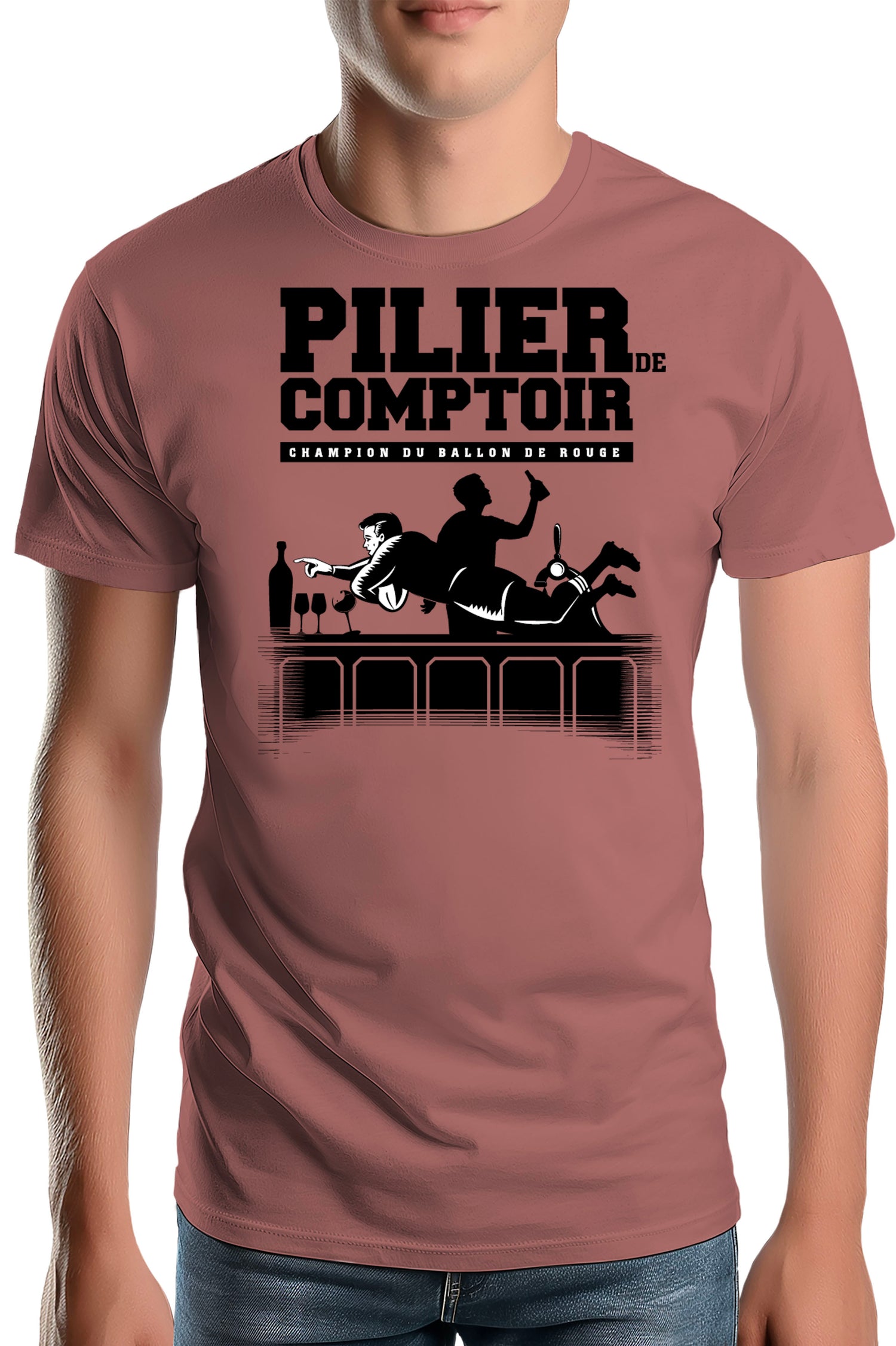 T-Shirt Homme Pilier de comptoir rugby
