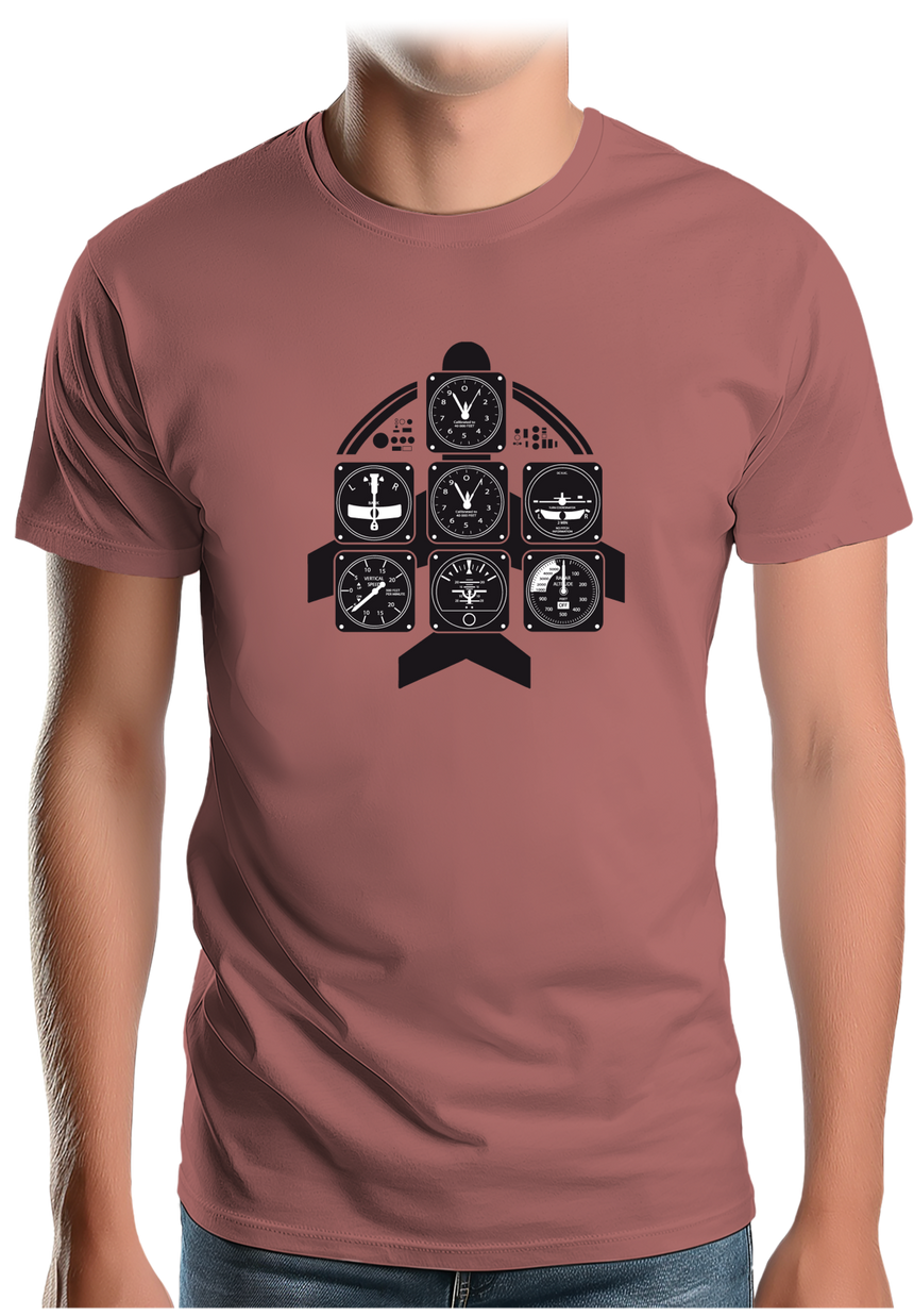 T-Shirt Homme Avion Instrumentation