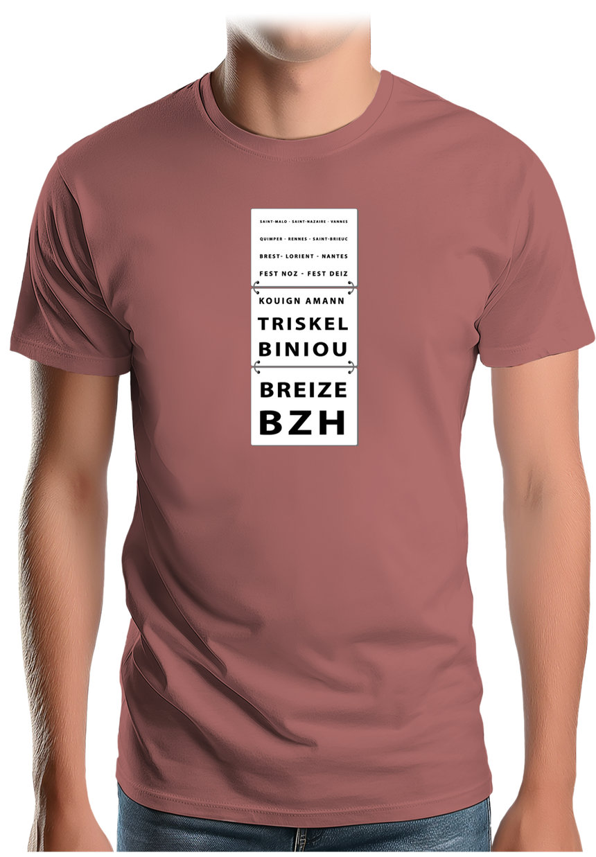 T-Shirt Homme Test acuité visuelle made in Bretagne