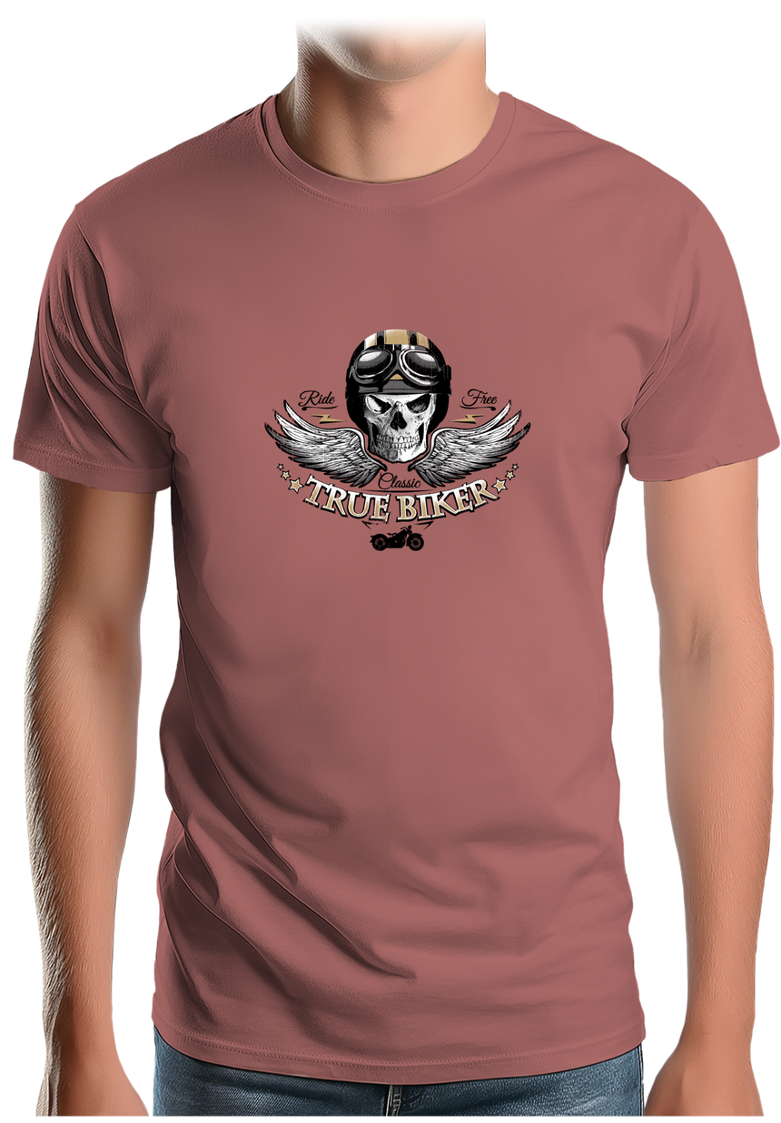 T-Shirt Homme True biker tête de mort