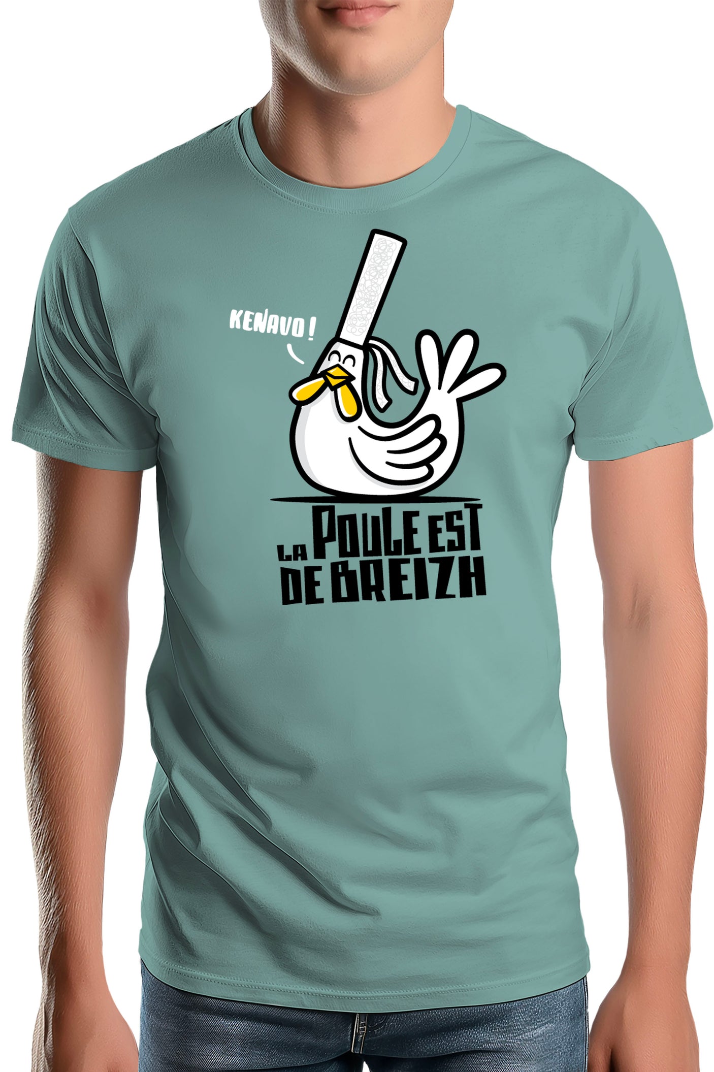 T-Shirt Homme La Poule Est De Breizh