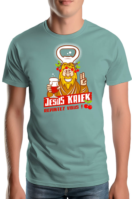 T-Shirt Homme La bière Jesus Kriek