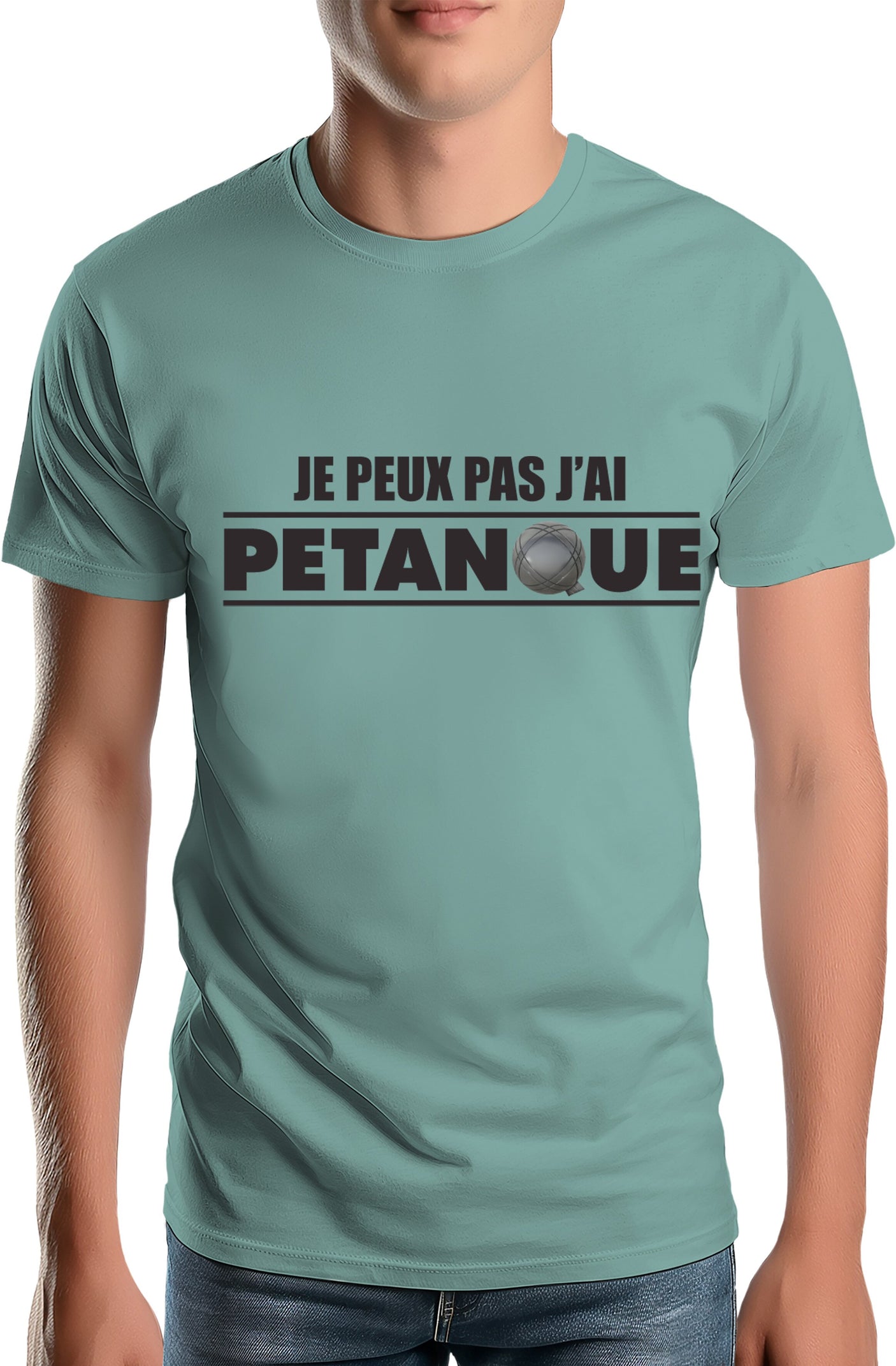 T-Shirt Homme Je Peux pas j'ai pétanque
