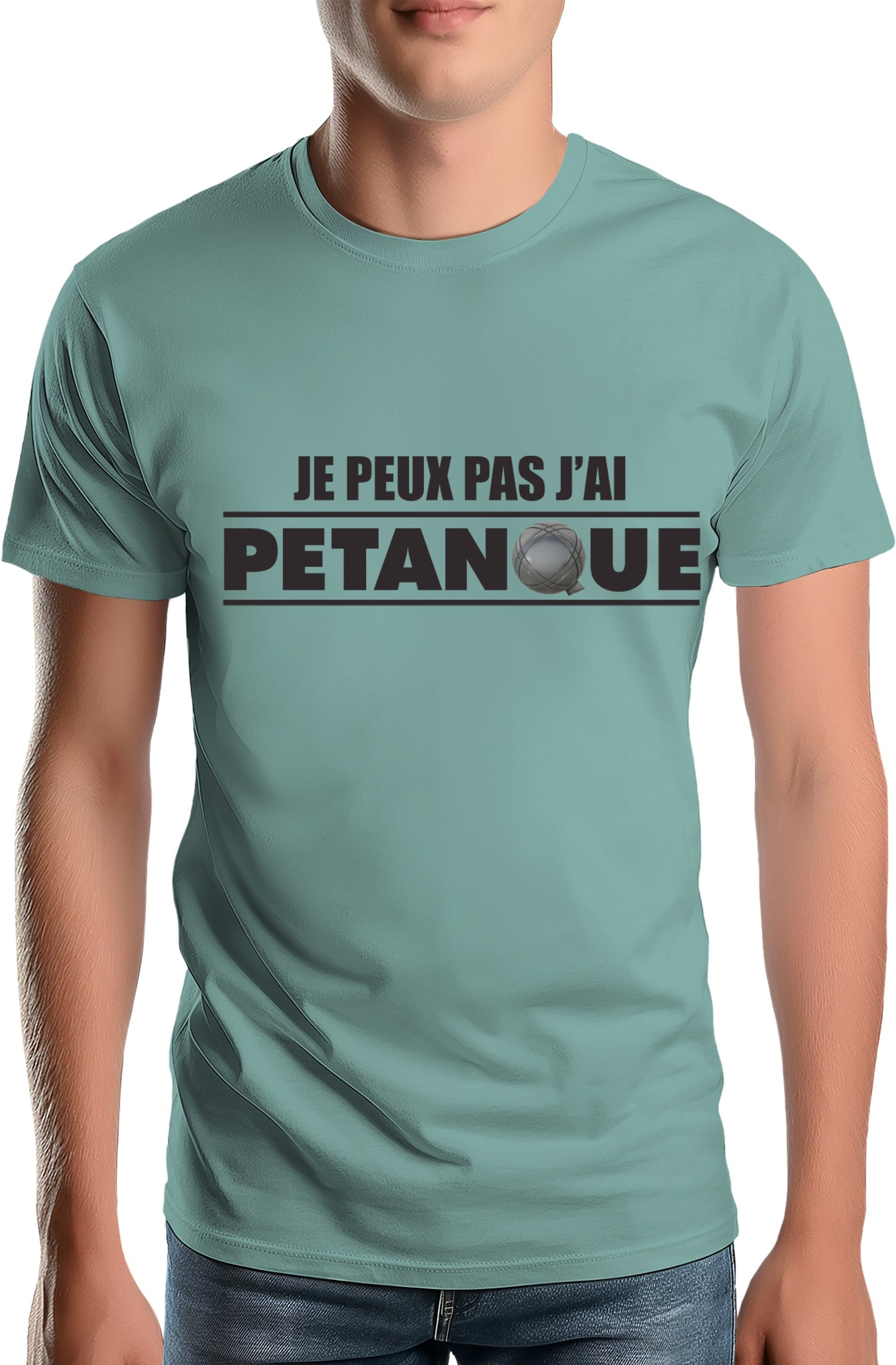 T-Shirt Homme Je Peux pas j'ai pétanque