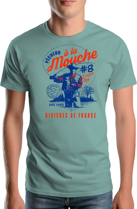 T-Shirt Homme Pêcheur à la mouche