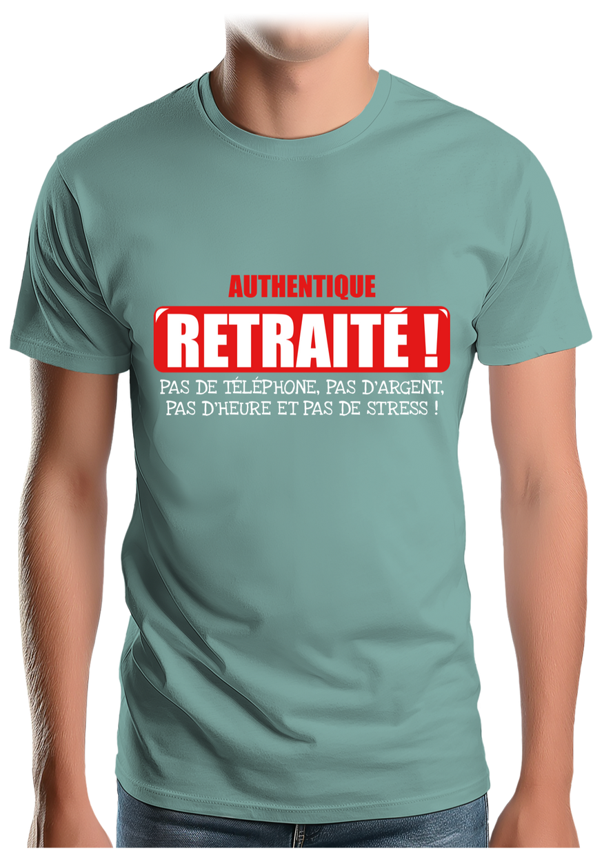 T-Shirt Homme Authentique retraité