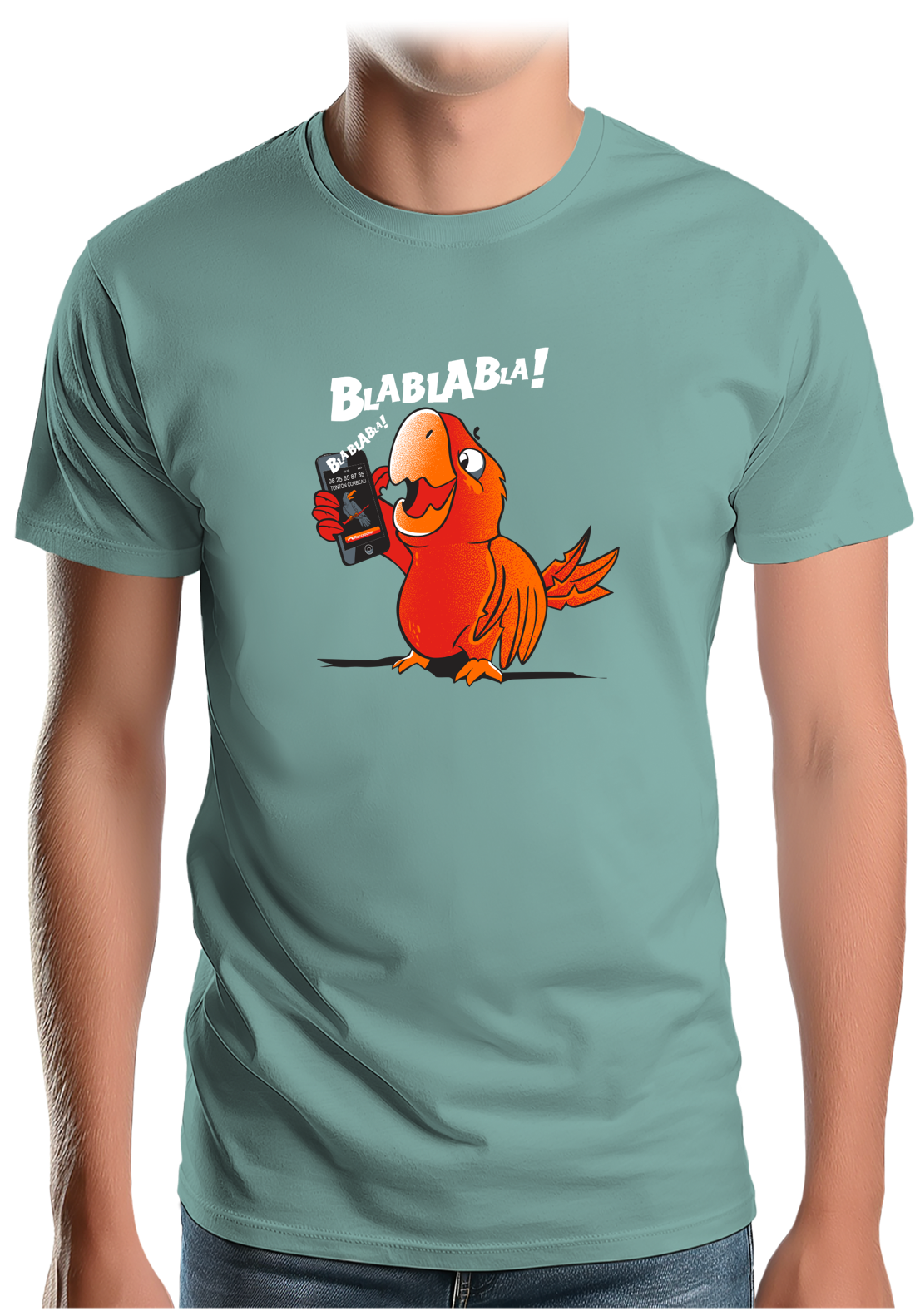 T-Shirt Homme Blablabla le Perroquet