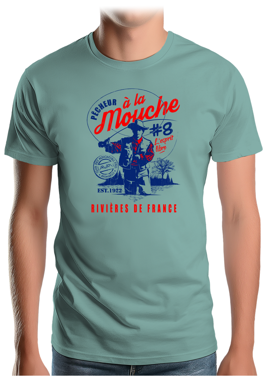 T-Shirt Homme Pêcheur à la mouche