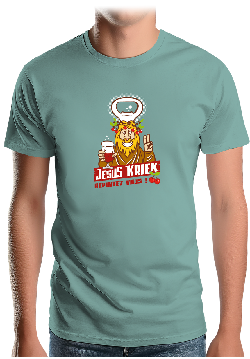 T-Shirt Homme La bière Jesus Kriek