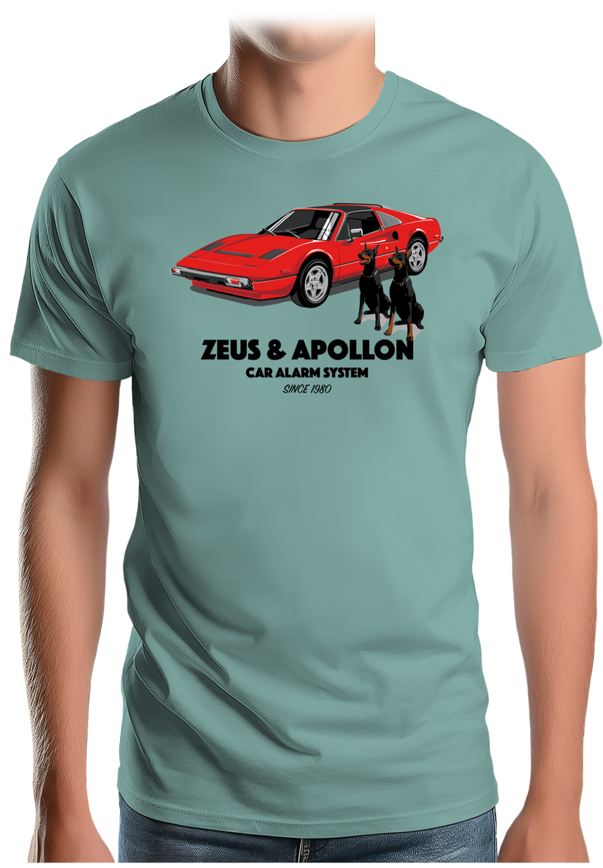 T-Shirt Homme Zeus et Apollon Voiture Alarme