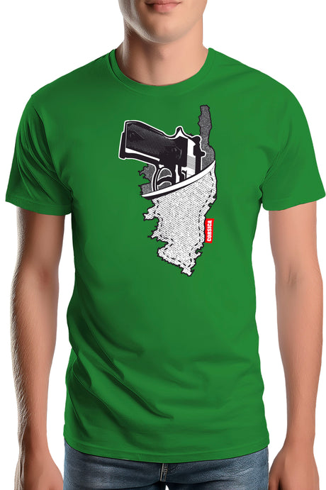 T-Shirt Homme Holster carte de la corse