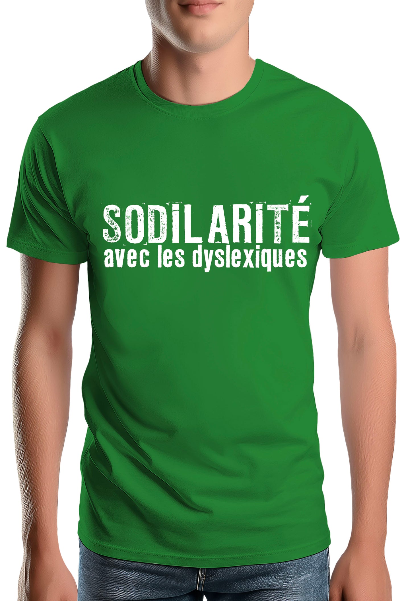 T-Shirt Homme Sodilarité avec les dyslexiques