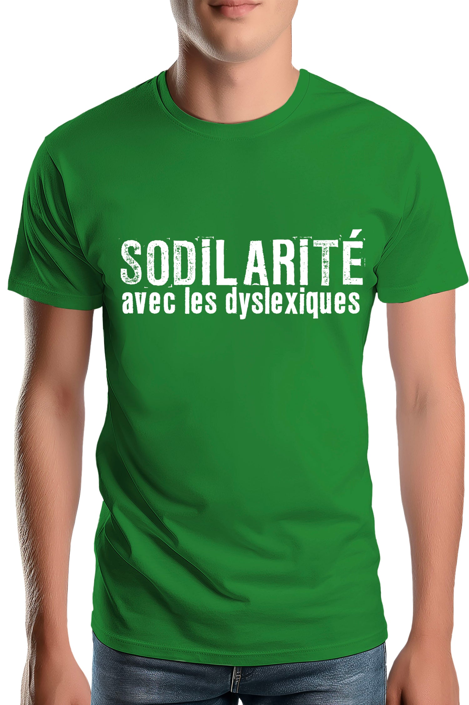 T-Shirt Homme Sodilarité avec les dyslexiques