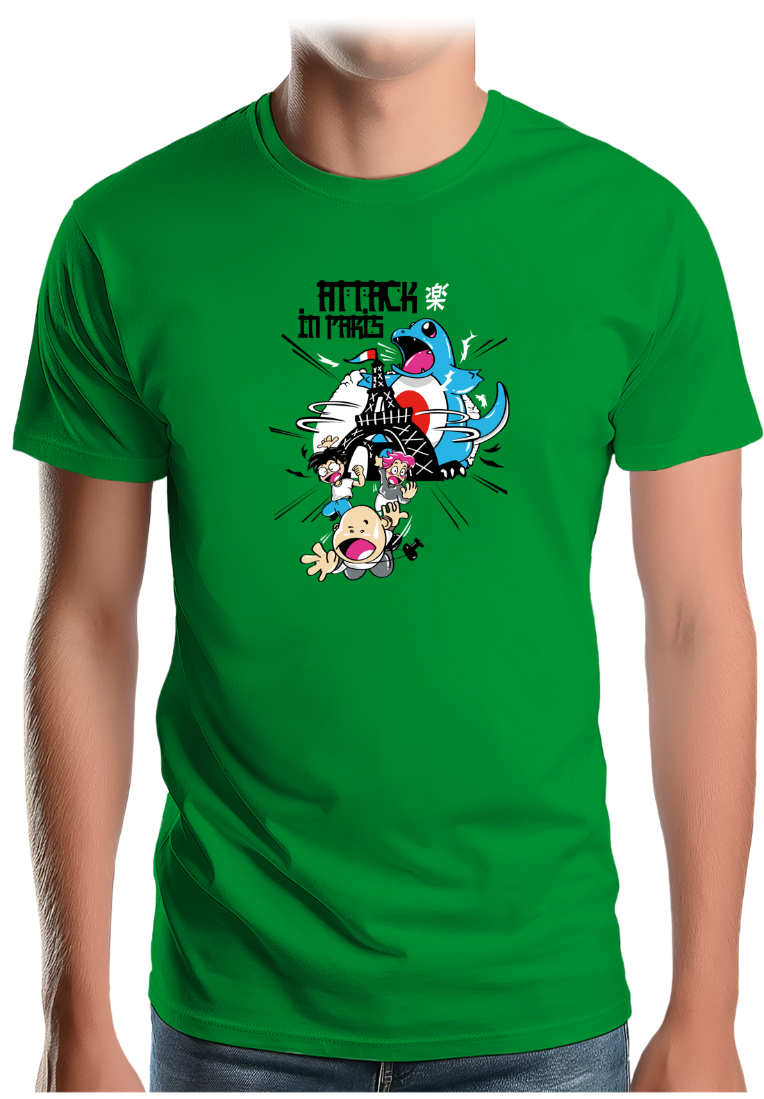 T-Shirt Homme Attack In Paris Carapuce