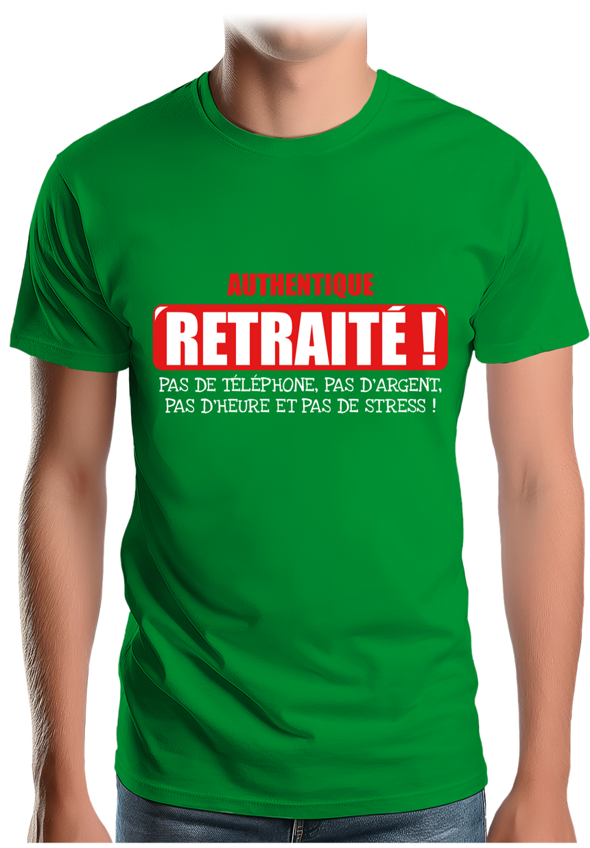 T-Shirt Homme Authentique retraité