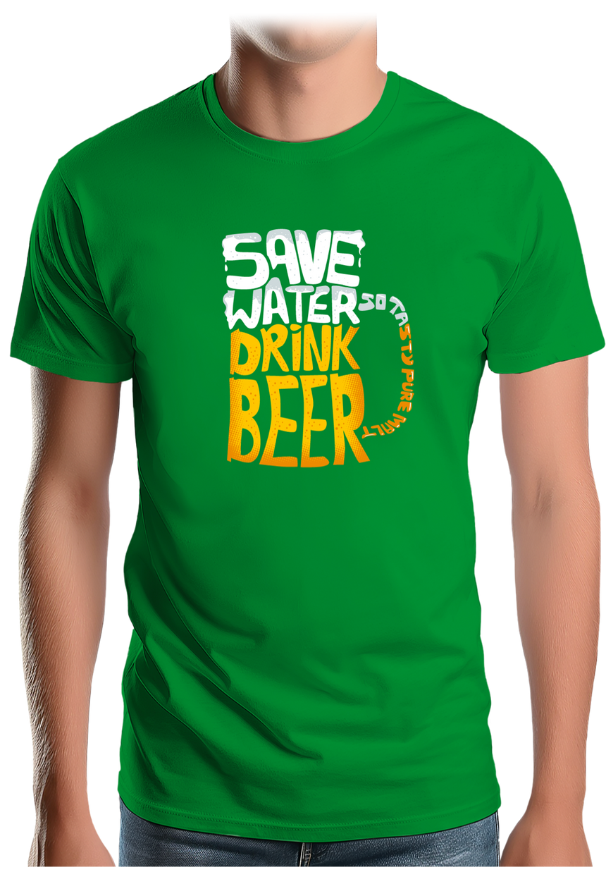 T-Shirt Homme Alcool, save water drink beer