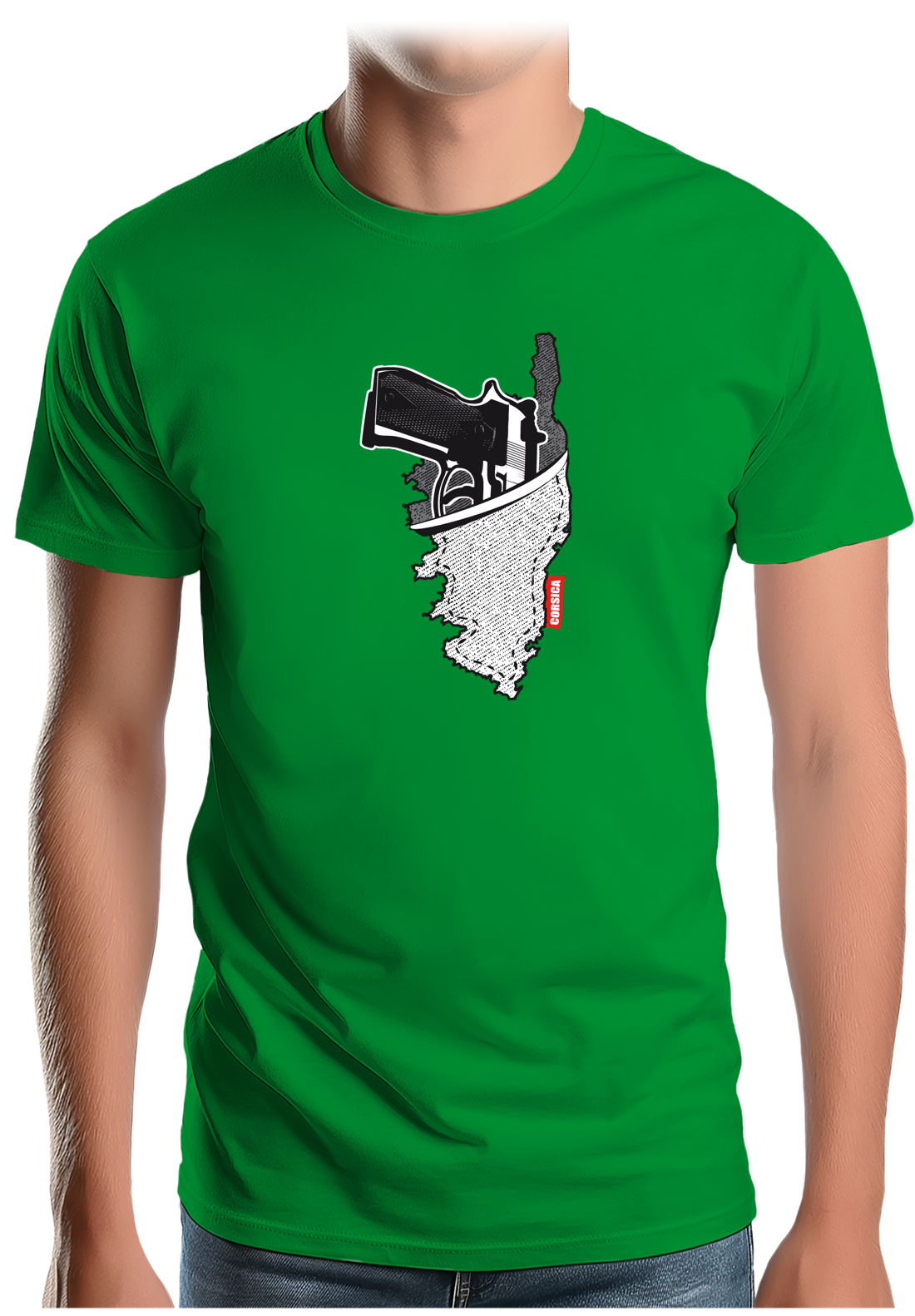 T-Shirt Homme Holster carte de la corse