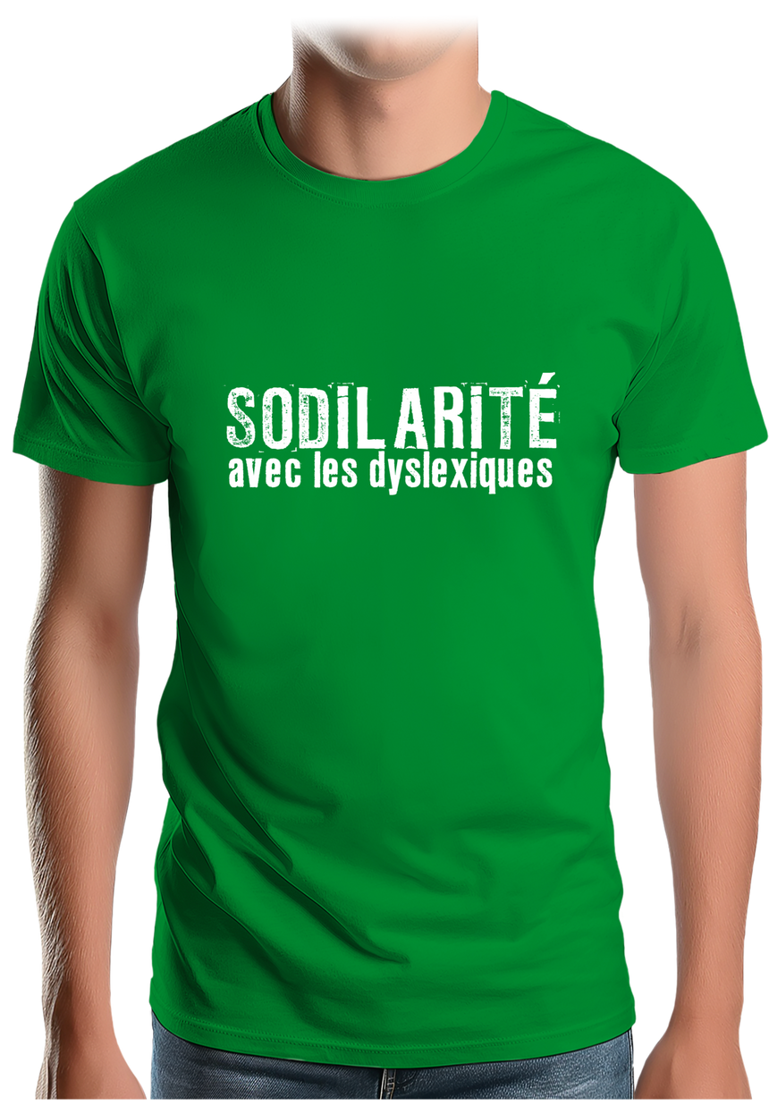 T-Shirt Homme Sodilarité avec les dyslexiques