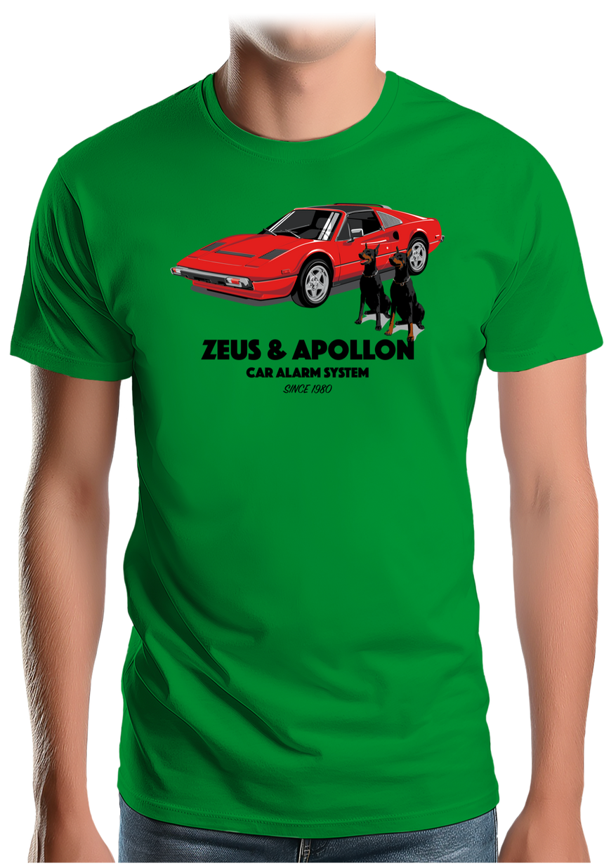 T-Shirt Homme Zeus et Apollon Voiture Alarme