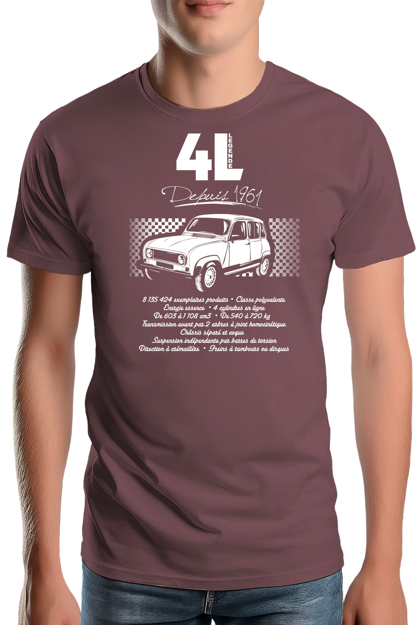 T-Shirt Homme Voiture 4L pour les fans