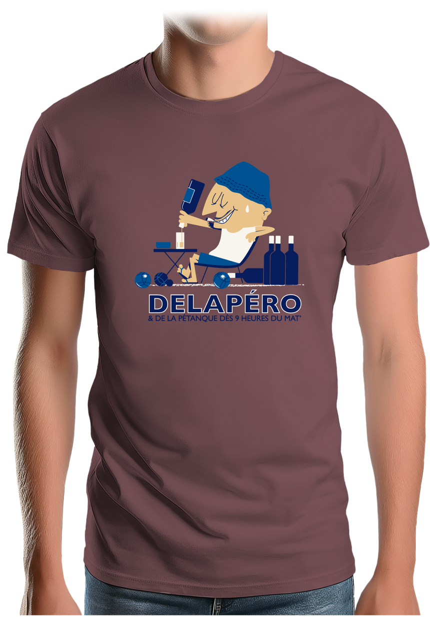 T-Shirt Homme Apéro et pétanque dès 9h du matin