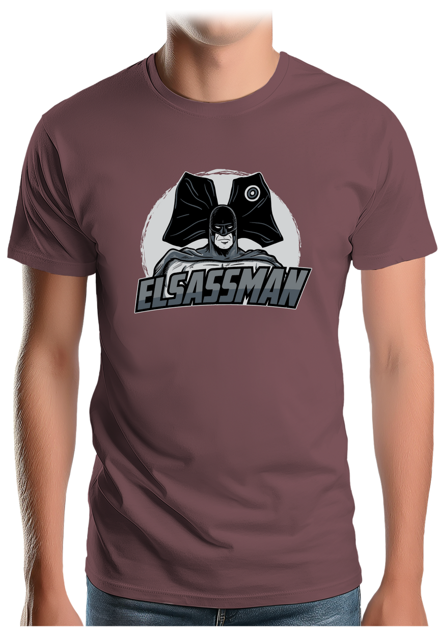 T-Shirt Homme Elsassman, le super héros Alsacien