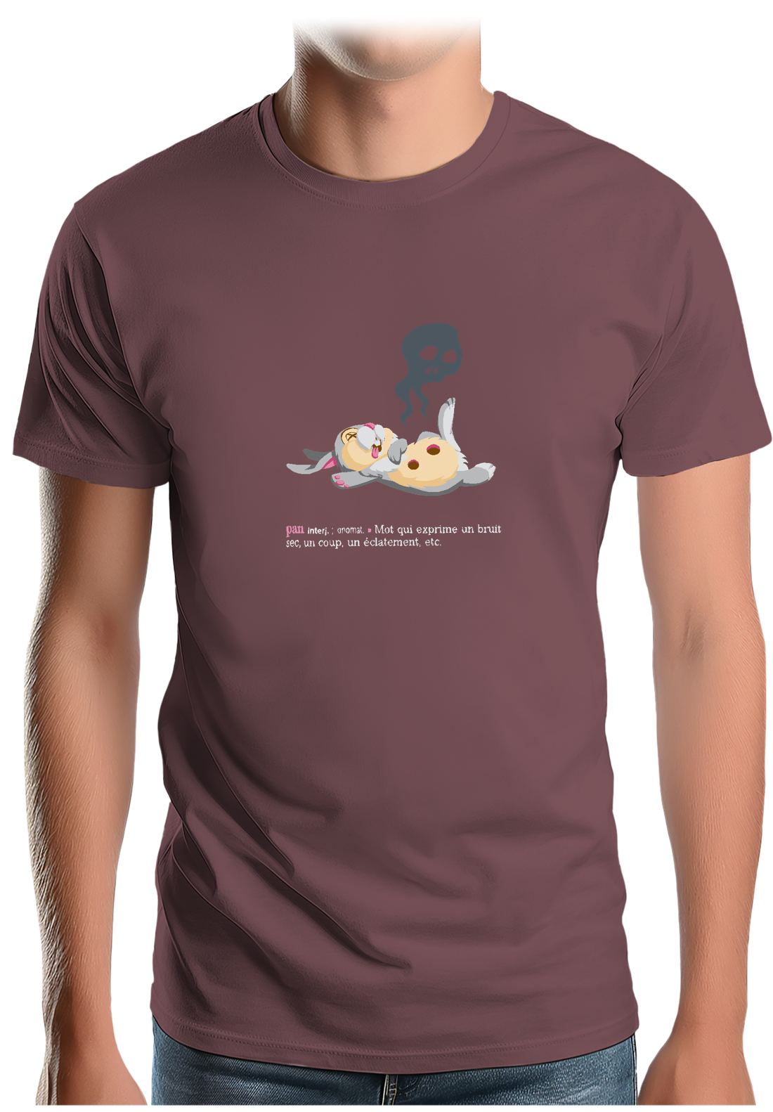 T-Shirt Homme Pan ! Lapin Couché