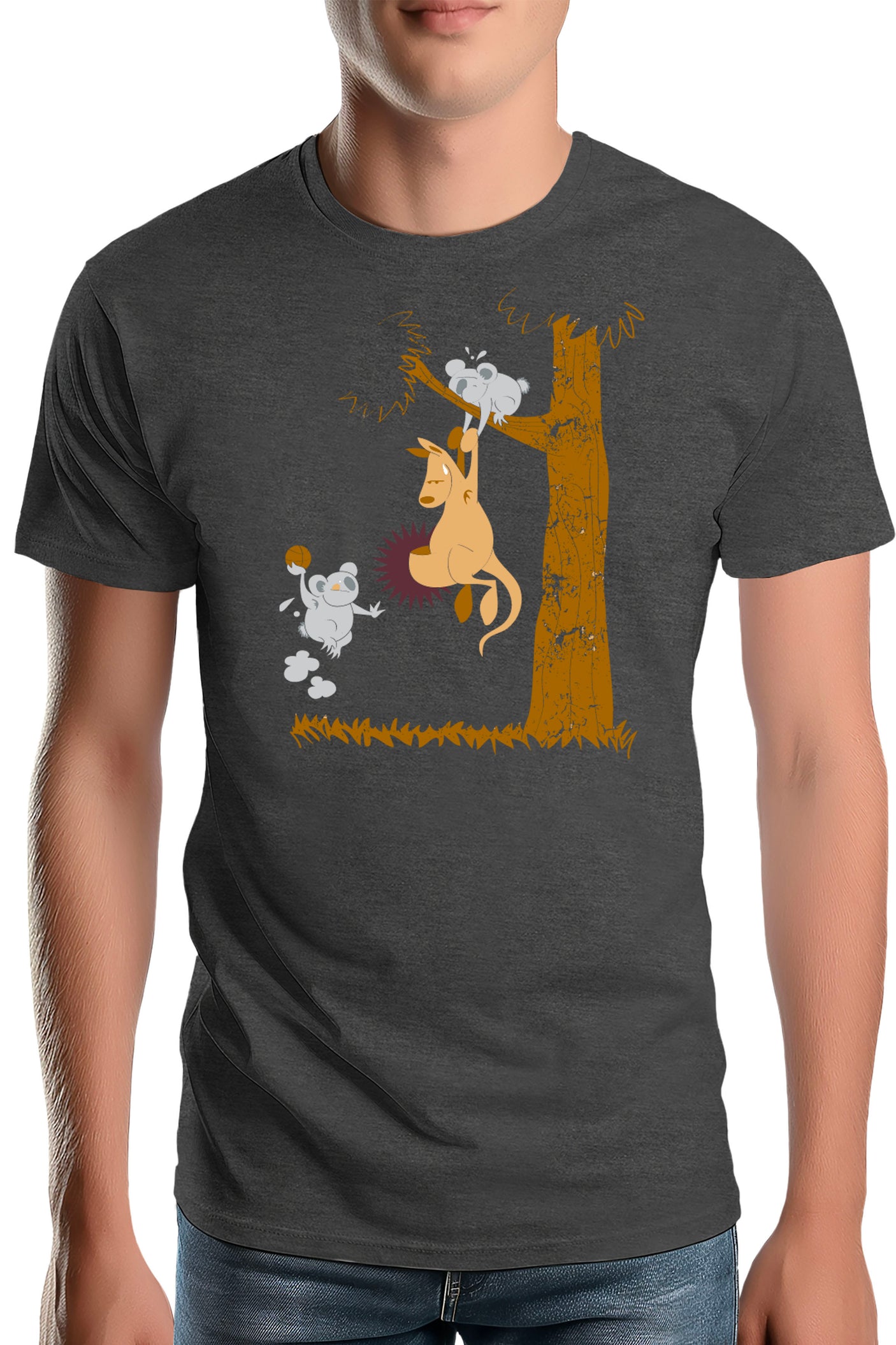 T-Shirt Homme Basket kangourou et koala