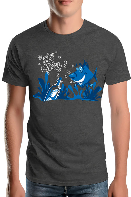 T-Shirt Homme Bouteille à la mer poisson