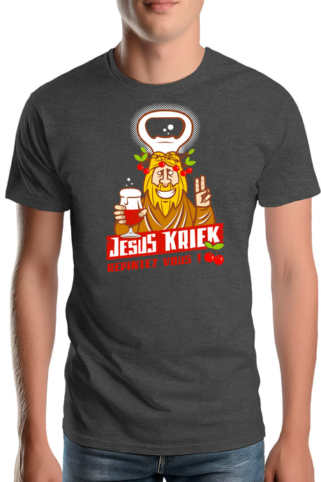 T-Shirt Homme La bière Jesus Kriek